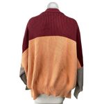 Free People  Easy Street Multicolor Color Block Dolman Sleeve Tunic Sweater Top M Photo 1