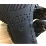 MIA  Maine Womens 8 Black Leather Double Braided Slip-On Block Heel Dress Sandals Photo 5