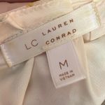 LC Lauren Conrad Lauren Conrad Dress Women's Size Medium Peach Floral Gold Cap Sleeve Photo 3