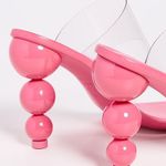 Cult Gaia Vita vinyl stacked heel mules in blossom size IT 38.5 US 8.5 Photo 13