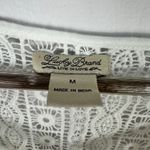 Lucky Brand Top M White Crochet Lace Boho Cottagecore Festival Fairy Peasant Photo 1