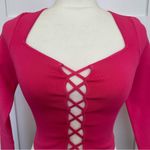 Alice + Olivia  Hilaria Lace Up Top Photo 3