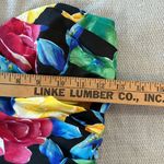 80's Bold Floral Strapless Party Dress | Ruched Bustier Mini Bubble | Size 10 Pink Photo 7