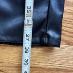 MOTHER Denim MOTHER The Insider Ankle Wax On Wax Off Sz 30 Black Faux Vegan Leather Photo 3