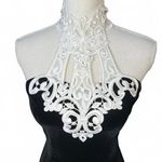 Jessica McClintock Vintage 90s black velvet and lace forms gown prom dress Photo 1