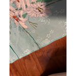 Vintage Floral Print Scarf Lightweight Accessories Fashion Women Made in Japan Blue Photo 7