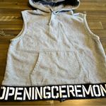 Opening Ceremony Open Ceremony OC Hooded Vest Boxy Logo Elastic Gray Sweater S Oversized Sporty Photo 5