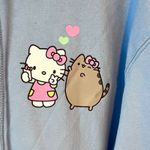Hello Kitty  x Pusheen Full Zip Hoodie Women’s Large Baby Blue Sanrio Collab Photo 2