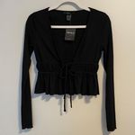 Forever 21 NWT Black Tie Up Long Sleeve  Photo 2