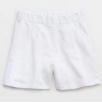 Aerie Women’s Sz S White New Heights Trouser Fleece Shorts Photo 2