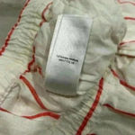 C&C California  100% White Striped Linen Pull On Pants Tapered Leg Casual Size M Photo 3