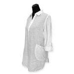 For Cynthia Woman | 1X | 100% Linen Tab Sleeve Collared V-Neck Popover Tunic Photo 5