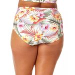 California Sunshine  Bikini Set Crossback High Rise Piping Floral Purple 1X Photo 8