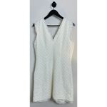 Anthropologie  BHLDN Ella V-Neck Pearl Tweed Mini Dress in White Size Medium Photo 7