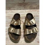 Birkenstock Arizona Soft Footbed Sandal Metallic Size 41 10 Copper Slip-on Boho Photo 3