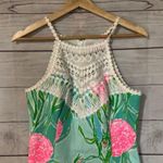 Lilly Pulitzer  Pearl Shift Hight Neck Shift Dress Poolside Blue Green Floral 4 Photo 2
