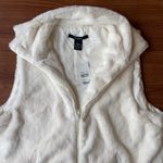 Cejon Macy’s NWT Faux Fur White Super Soft Zipper Plush Vest Mock Neck Size L Size L Photo 3
