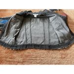 CLIO PETITES painted Women’s Denim Zippers Jacket Size 8 Blue Photo 5