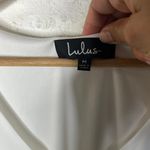 Lulus Women's White Shifting Dears Long Sleeve Mini Dress Size Medium Photo 2