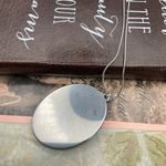 Vintage Floral Cameo Pendant Necklace | Large Oval Statement Blue Photo 7