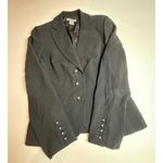 Ann Taylor  Black Blazer Size 0 Fitted Career Office Business Professional Jacket Photo 4