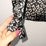 Sincerely Jules New Gray Leopard Print Satin Button Down Size Medium Photo 3