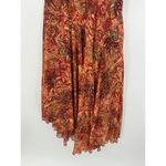 Vintage Dressbarn Midi Dress 12 Earth Boho Fairy Sleeveless Asymmetrical Cottage Red Photo 2