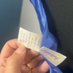 Frederick's of Hollywood Vintage Fredrick’s of Hollywood Blue Satin mini tie up slip dress size small Photo 5