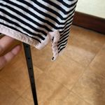 FOIL Linen Blend Black White Stripe Rainbow Collar Size XS Photo 2