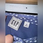 Gap  Blue White Polka Dot Button Down‎ A Line Midi Skirt Size 2 Photo 2