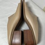 Westies Vintage Tan Square Toe Leather Chunky Heeled Mules size 7.5 Photo 5