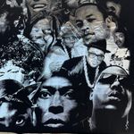 Vintage Black History Artists Graphic Metallic Black T Photo 3