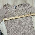 BKE Long Sleeve Textured Knit Sweater Beige Size M Western Boho Photo 2