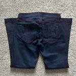 Burberry Dark Blue Red Trim High Rise Flare Leg Denim Jeans Pants **Sz 29**🌺🌺 Photo 1