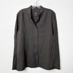 Eileen Fisher NWT | Brown Transitional Twill Linen Blend Top Jacket Sz. Large Photo 1