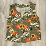 White Stag Vintage 90s Y2K  Sleeveless Button Up Top Floral Hawaiian Size XL Photo 0