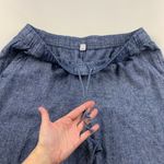 Old Navy Blue Chambray Linen Blend High Rise Wide Leg Lounge Pant XL Photo 3