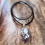 Wild Horse Turquoise 925 Silver Plated Necklace Native American Jewelry Brown Photo 4