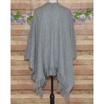 Vince Camuto Women's Gray Fringe Shawl One Size Layering Casual Warm Open Front Photo 6