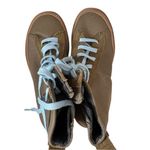 Camper Brutus Organic Cotton & Leather Boots Green 35 (US 5) Tan Photo 4