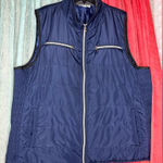 kim rogers - Navy Blue Quilted Vest with Zipper Pockets Photo 0