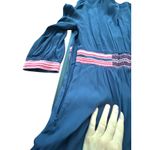 Ba&sh Robe Tanina Navy Blue Embroidered V-Neck Midi Dress NWT Photo 9