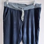 Nautica  Size L Dark Blue Joggers with Striped Waistband Photo 2