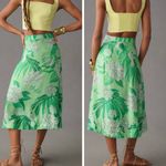 Farm Rio Satin Slip A-Line Midi Skirt, Size S Photo 1