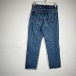 Brandy Melville John Galt Straight Leg Jeans Womens M Blue High Rise Raw Hem Photo 3