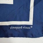 Vineyard Vines  Silk Feel Scarf Oppenheimer Funds Blue White Rectangle 56x10.5 Photo 2