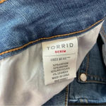 Torrid Black Side Stipe Raw Hem Denim Skirt Photo 5