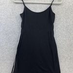 Brandy Melville  Women's Tank Dress Solid Black One Size Mini Scoop Neck Cotton Photo 9