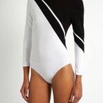 Peppermayo NEW Pepper Mayne M Contrast Seamless Bodysuit Black White Colorblock Leotard Photo 0