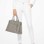 Michael Kors Gramercy Gray Leather Purse Bag Photo 1